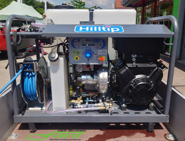 mobile hot water pressure washer JET-IT by HILLTIP on a small trailer